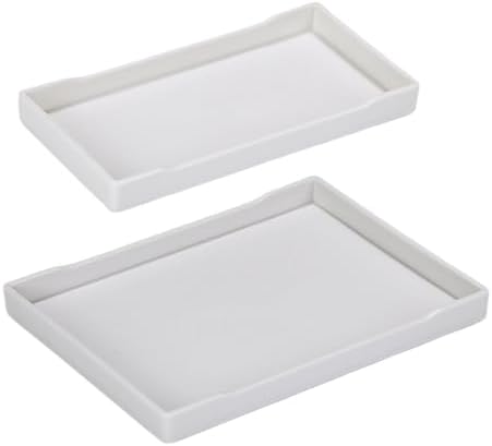 WANYISHUN 2-in-1 Bathroom Tray - Small Medium White