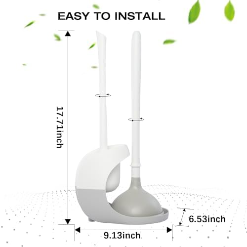 ADNIKIA 2 in 1 Toilet Brush and Plunger Set
