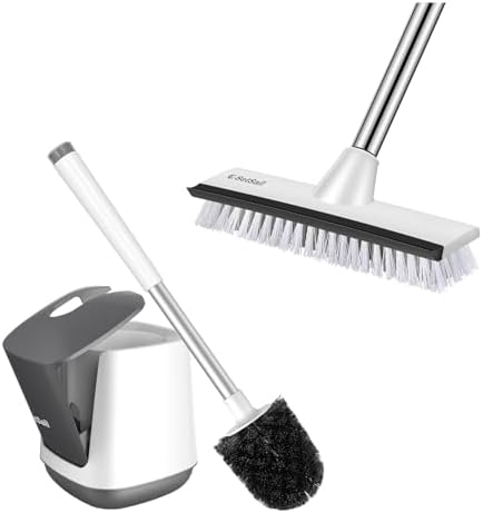 SetSail 2-in-1 Toilet Brush with Holder and Floor Scrubber