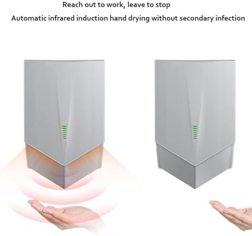 Automatic Induction Hand Dryer Energy Efficient Fast Dry 10s Wall Mount White