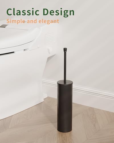 WZKALY Toilet Brush and Holder Set Matte Black