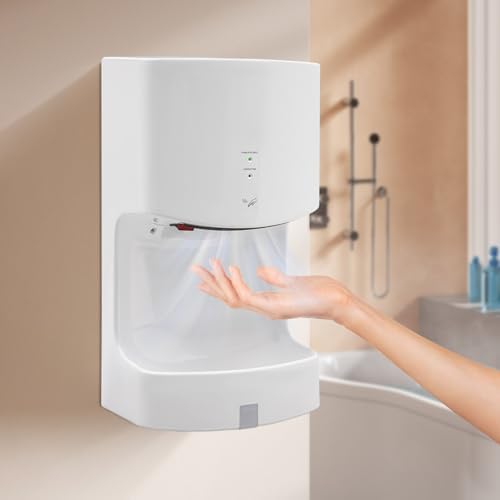 WANLECY Commercial Hand Dryer with Drip Tray HotCold Air Switchable