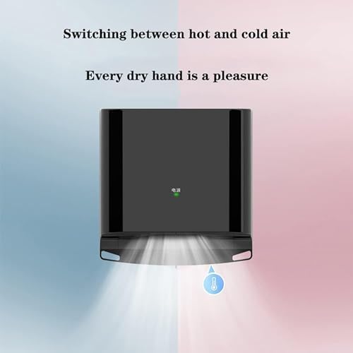 TsoLay 1250W Bathroom Hand Dryer with 80ms Wind Speed and Auto Sensor