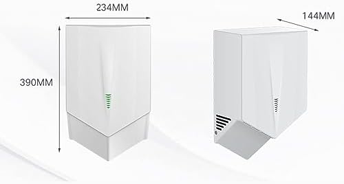 Compact 1500W Quiet Automatic Hand Dryer Wall Mounted White