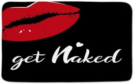 Funny Quotes Red Lips Bath Rug for Home Use