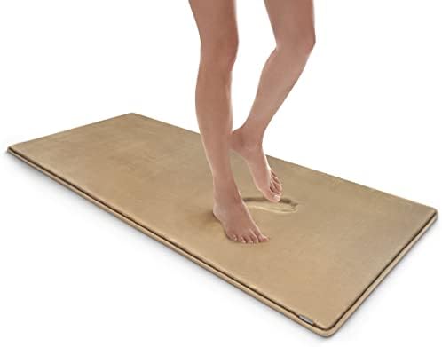 MICRODRY SoftLux Bath Mat - 24x58 Memory Foam Skid-Resistant