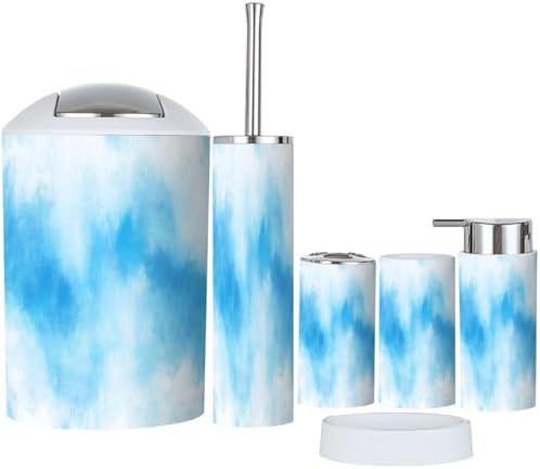 Boho Abstract Bathroom Accessory Set 6 Piece