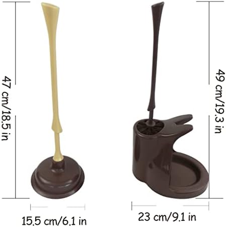 SUREK Soft Floor Toilet Brush with Reusable Holder