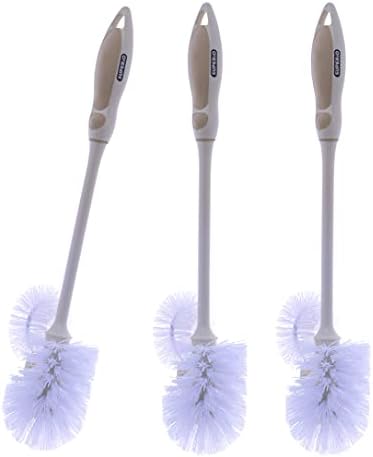 Superio Toilet Bowl Brushes with Lip Beige 3-Pack Heavy Duty