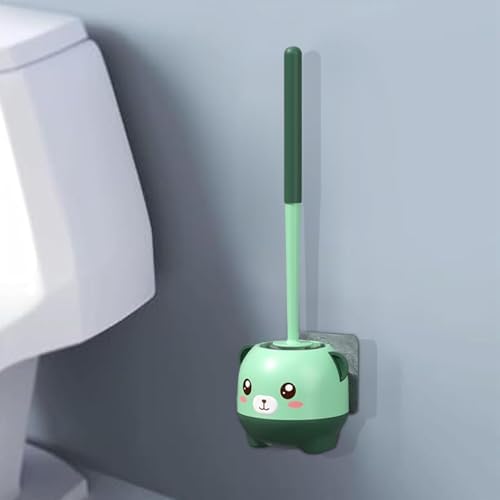 Cute Bear Toilet Brush Set with Holder 1