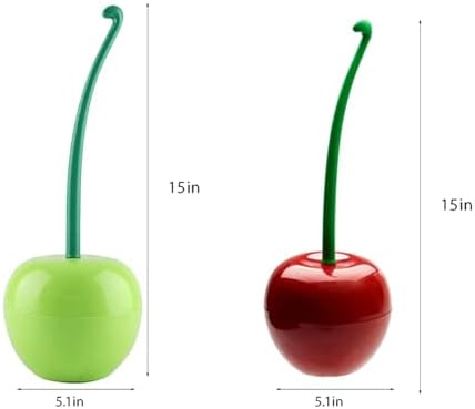 DRAMLOR Cherry Toilet Brush and Holder Set