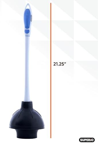 Superio Toilet Plunger and Holder Blue 2-Pack 1