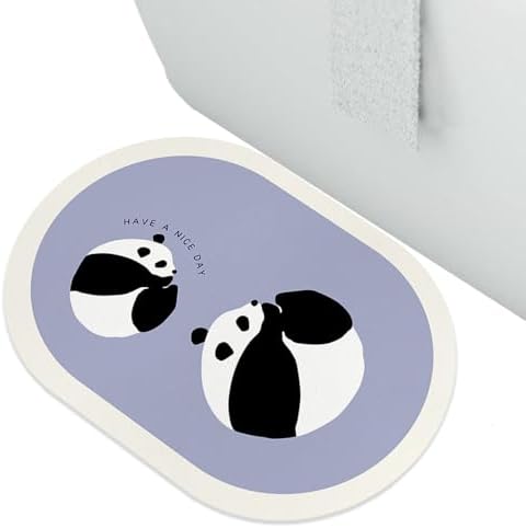 Milnnie Panda Bath Rug 16x24 Non-Slip Absorbent Mat