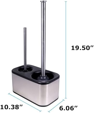 Blue Donuts Toilet Brush and Plunger Set with Holder