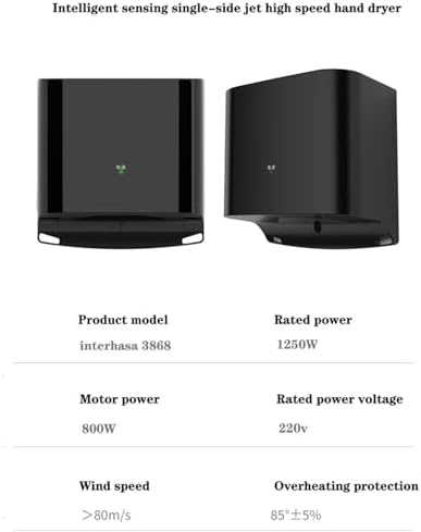 BEYKON Automatic Hand Dryer with Filter Black