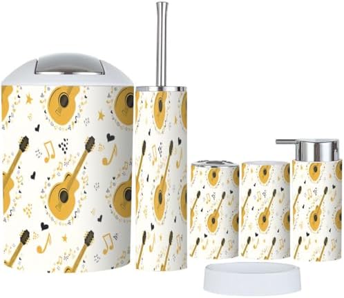 Boho Musical Bathroom Accessory Set 6 Piece