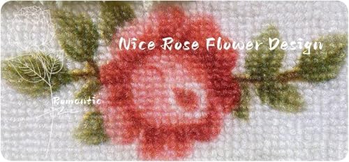 Sytian Nice Rose Flower Bath Rug - Pink 157 X 236 Oval