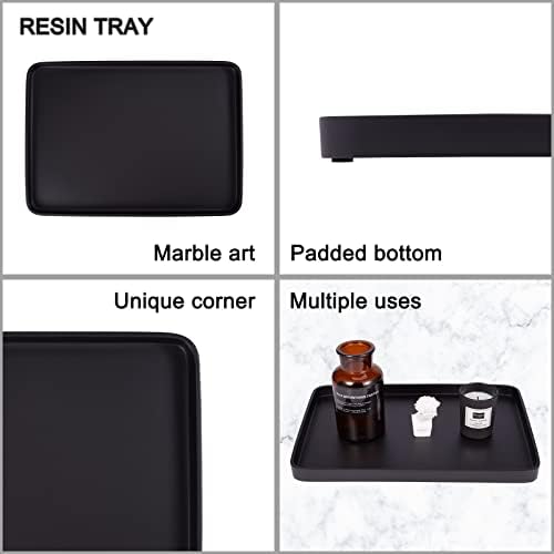 SZYRL Black Resin Bathroom Vanity Tray 1004 x 559 x 098 Inches