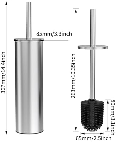 WZKALY Toilet Brush and Holder Set Brushed Nickel