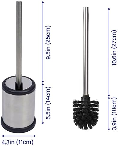 Casaphoria Stainless Steel Toilet Brush and Holder Set