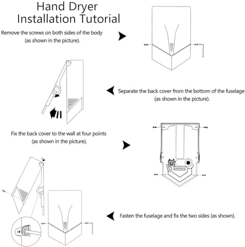 Automatic Sensor Hand Dryer Silver for Bathrooms Offices