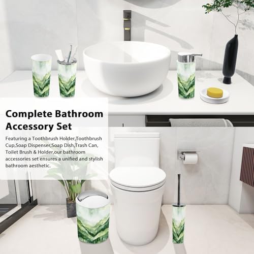 Boho Bathroom Accessory Set 6 Piece Modern Design 1