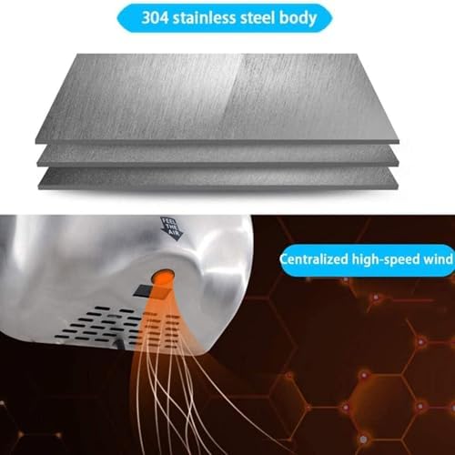 1200W Smart Touch-Free Hand Dryer for Kitchen and Bathroom