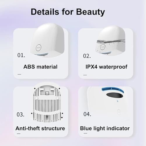 icVantA 1200W Smart Induction Hand Dryer Black