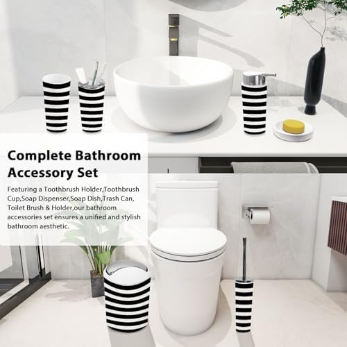 Boho Geometric Bathroom Accessory Set 6 Piece