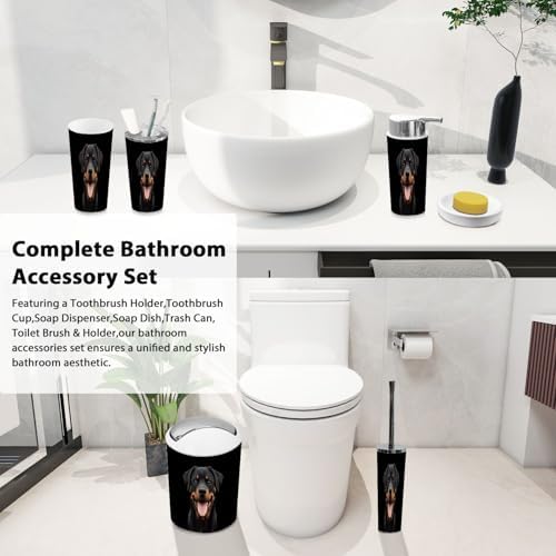 Boho Bathroom Accessory Set 6 Piece for Home and Kitchen