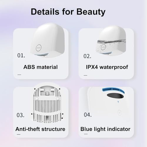 Commercial 1200W Smart Sensor Hand Dryer Blue