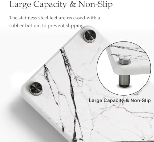 MASHDE Stone Drying Tray - 11 x 47 White Marble 1