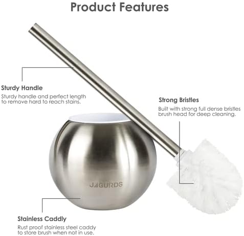 Stainless Steel Toilet Brush and Holder Set 2 Pack