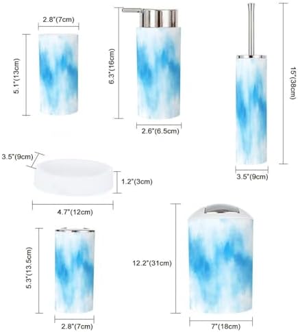 Boho Abstract Bathroom Accessory Set 6 Piece