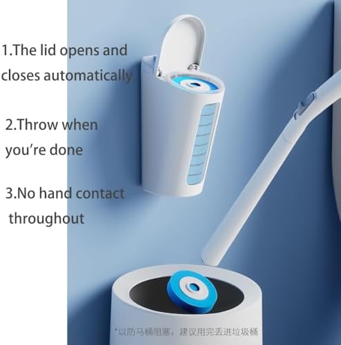 Lajunven Disposable Toilet Bowl Cleaner Wand Set