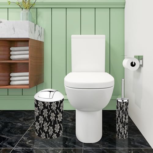 TRANQDEHOM 6 Piece Boho Tropical Bathroom Accessory Set