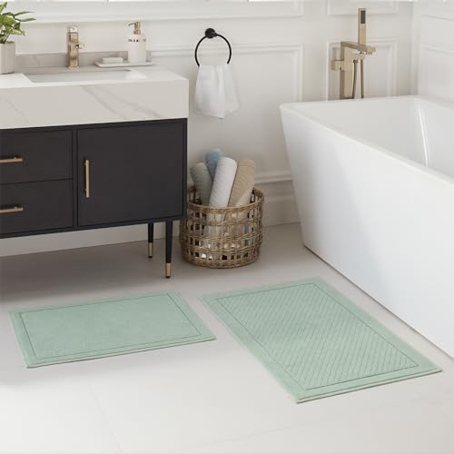 Arkwright 100 Cotton Bath Rug - Green 20x32 in 1