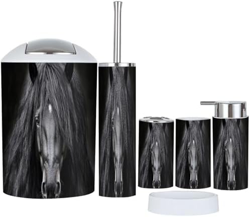 Boho Style 6-Piece Bathroom Accessory Set 1