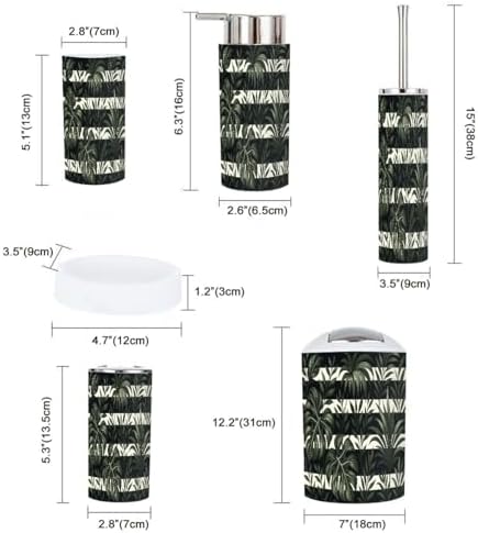 Boho Tropical 6-Piece Bathroom Accessory Set