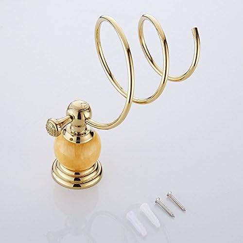 Luxurious Golden Stainless Steel Jade Bathroom Hand Dryer Holder 1