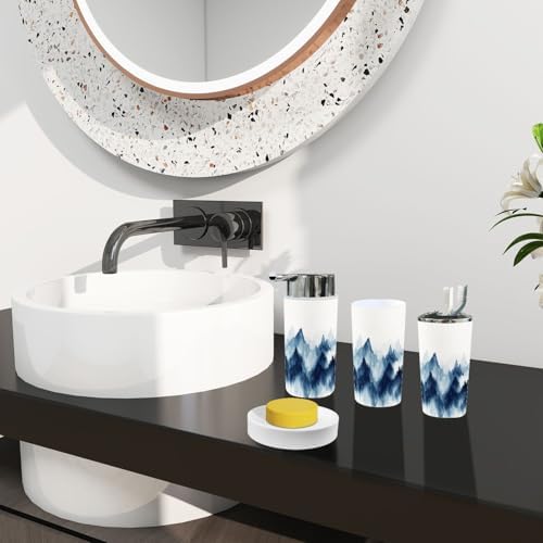 TRANQDEHOM 6-Piece Boho Chinese Style Bathroom Accessory Set