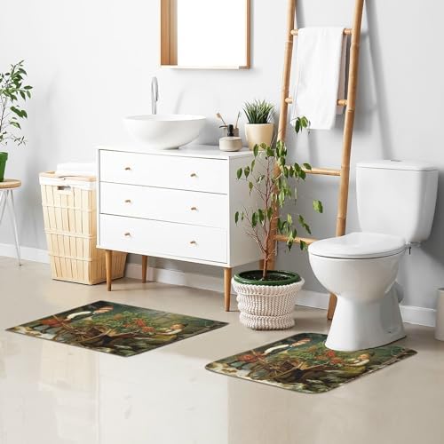 YETTASBIN Two Kids Pattern Bath Mats Set