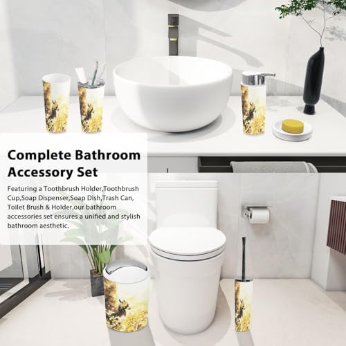 Boho Artistic Bathroom Accessory Set 6 Piece