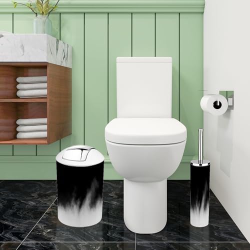 Boho Black Bathroom Accessory Set 6 Piece