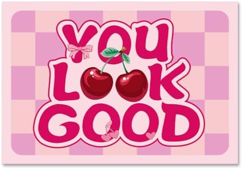 You Look Good Bath Mat - Ultra Thin Non Slip Cherry Pattern