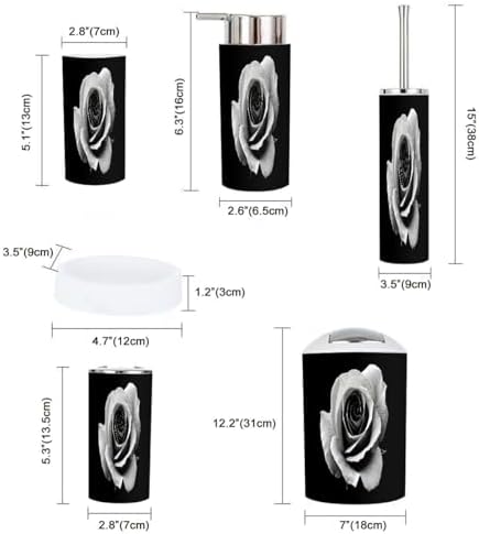 Bathroom Accessory Set 6 Piece Boho Style
