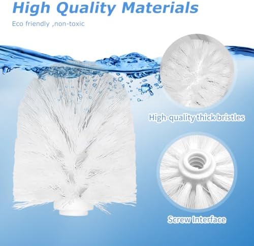 Jeukwud 2pcs Toilet Brush Replacement Head