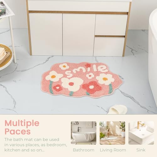 Loismood Flowers Absorbent Bath Rug