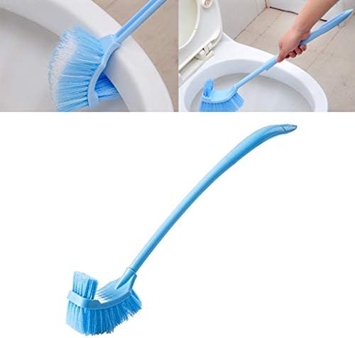 Long Handle Double Sided Toilet Brush with Holder 1