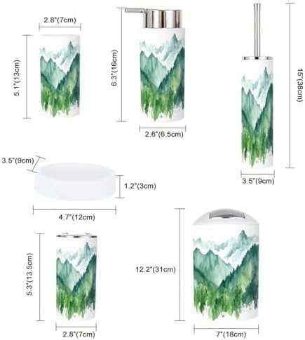 Boho Bathroom Accessory Set 6 Piece 1